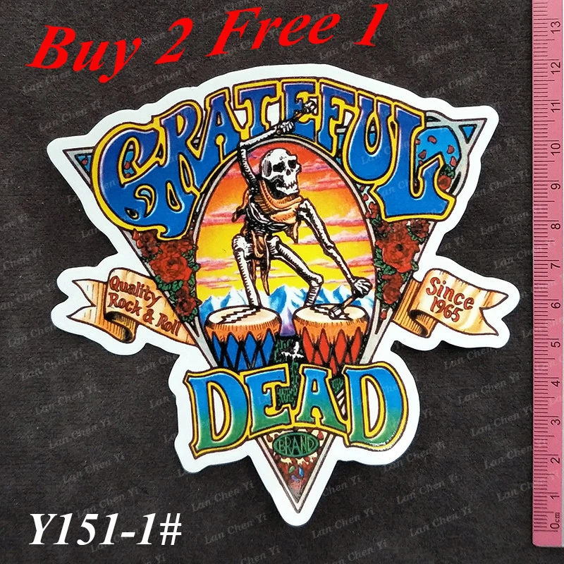 Y151 # The Grateful Dead серии ПВХ наклейки Дорожный чемодан настенная пенал для велосипеда