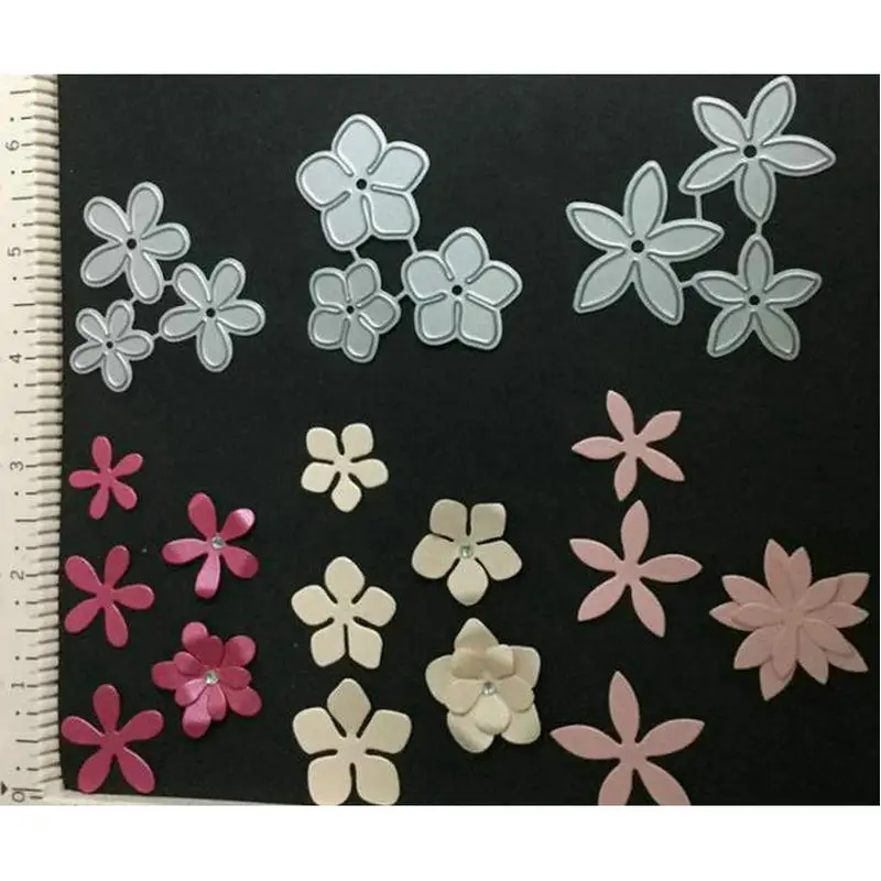 3D маленькие цветы металлические режущие штампы скрапбук поздравительные