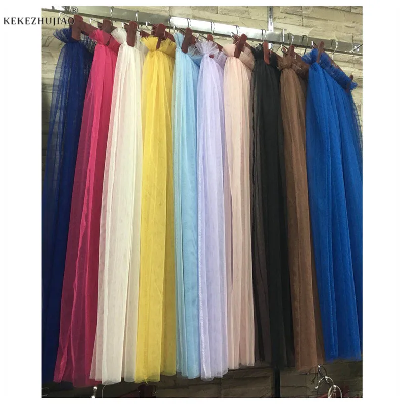 Сетчатая юбка Новинка лета 2018 плиссированная длинная Однослойная макси Женская