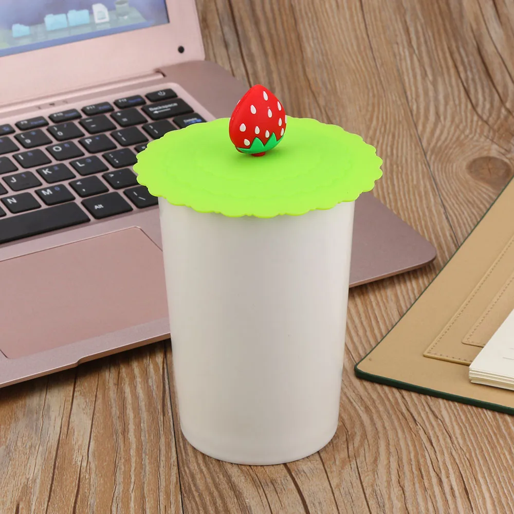 Горячие милые фрукты кружева пыли многоразовые силиконовые крышки чашки DIY