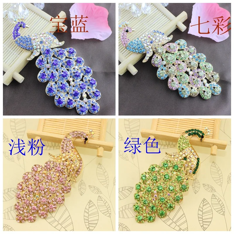 2018 новые пуговицы 5 шт./лот 8 цветов большого размера с павлином и стразами для