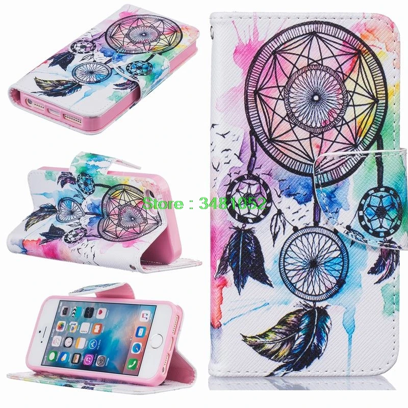 Флип чехол для Apple Iphone5 Iphone5s мобильный телефон кожаный IPhone 5 5S s кошелек
