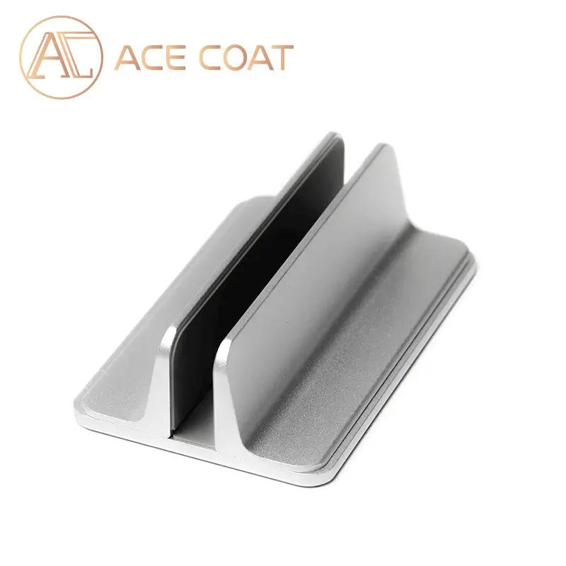 ACECOAT вертикальная подставка для ноутбука из алюминиевого сплава, регулируемый держатель для ноутбука, настольная док-станция, подставка под Макбук, поверхность Chromebook - Цвет: Silvery