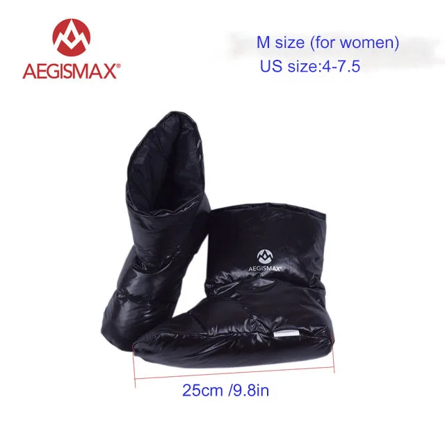 Aegismax/спальный мешок; аксессуары; ультралегкие тапочки на утином пуху; мягкие носки для походов и кемпинга; теплые носки унисекс - Цвет: M-Black