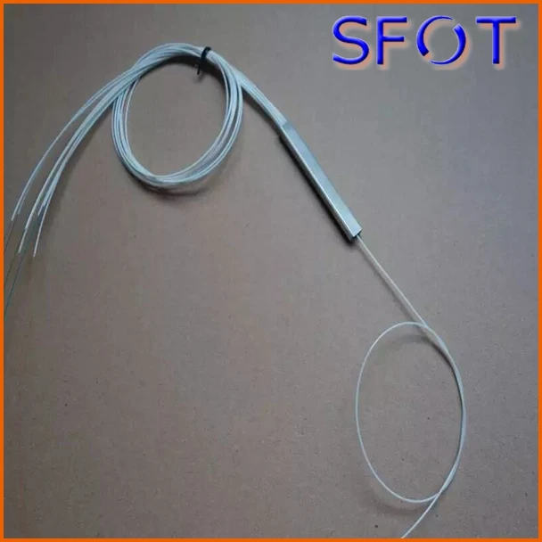 

5pcs/lot, Free shipping, FTTH 1x8 Port Mini PLC Splitter, steel tube type, without connectors, SM, 0.9mm, 1.0M