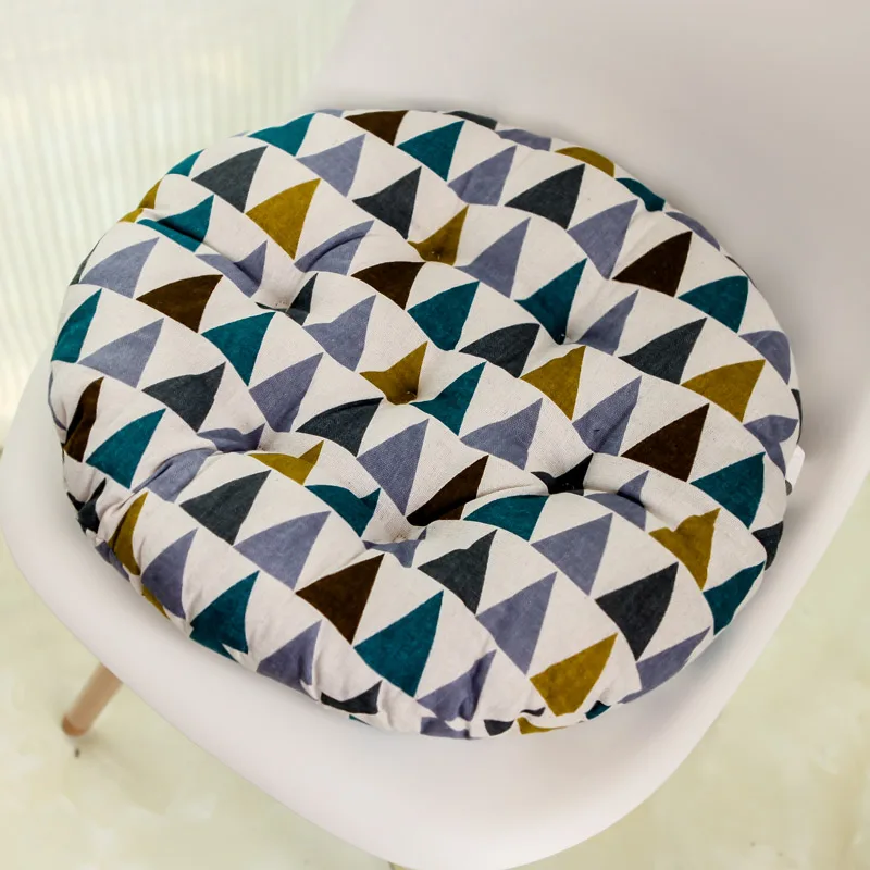 Круглая подушка 38x38/43x43/48x48 см, диванная подушка для офисного стула, круглая декоративная подушка для сидения, Подушка для стула - Цвет: YZD-c s j