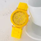 Часы унисекс кварцевые с силиконовым ремешком, розовое золото