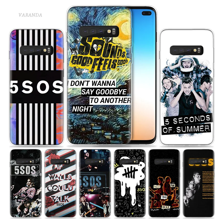 5 Seconds Of Summer 5SOS чехол для Samsung Galaxy S8 S9 S10 5G S10e S7 Note 8, 9, 10, J4 J6 плюс J5 J8 J3 силиконовый чехол для телефона
