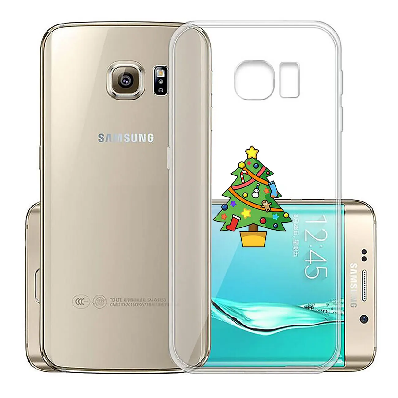 Рождественский подарок дерево Снеговик Мягкий чехол для Samsung Galaxy J8 J7 Duo J6 J5 J4 J3 2017 A2