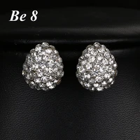 be8 brand studded aaa cubic zirconia shiny stud earrings white gold color fashion brincos earrings festival gifts for girl e 249