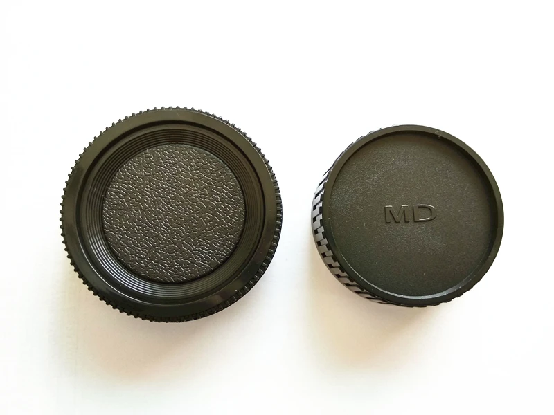 

1Pair Camera Lens Body Cover + Rear Lens Cap Hood Protector for Minolta MD MC SLR Camera and Lens