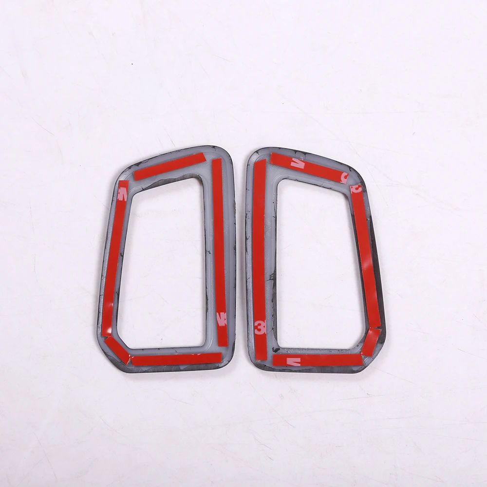 

2 Pcs For Land Rover Discovery Sport 2015 2016 2017 Black Wood Grain ABS Dashboard Air Conditioning Vent Outlet Frame Trim
