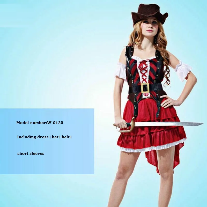 Masquerade Party Performance Wear Pirate Cosplay Costume Halloween Carnival Captain Adult Fancy Dress Role Playing Clothing |