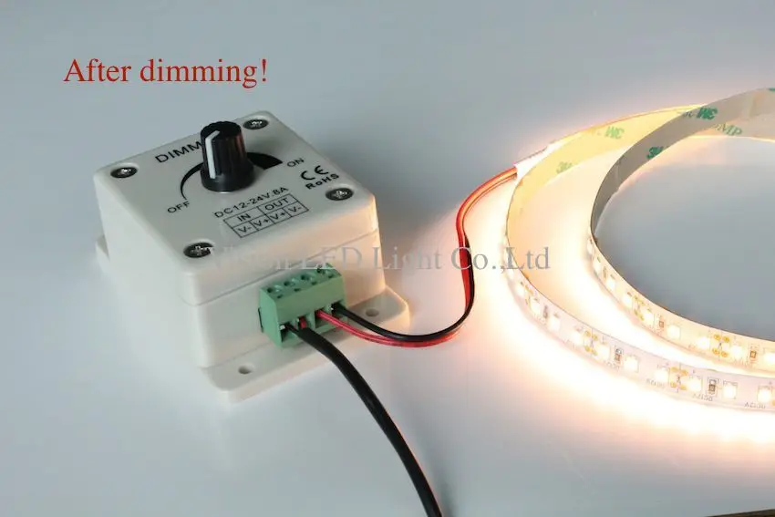 10 шт. в партии LED PWM диммер 12-24 В 8A 96 Вт (12 В) или 192 (24 | Лампы и освещение