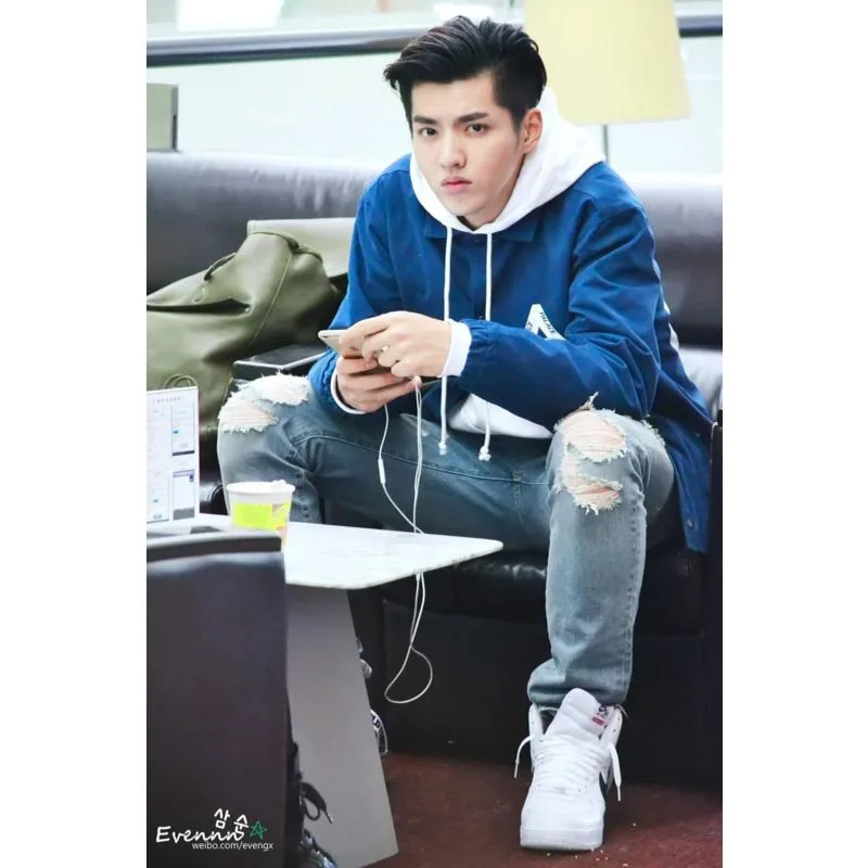 Kris wu холст ткань тканевый плакат пользовательские граффити Печать на холсте