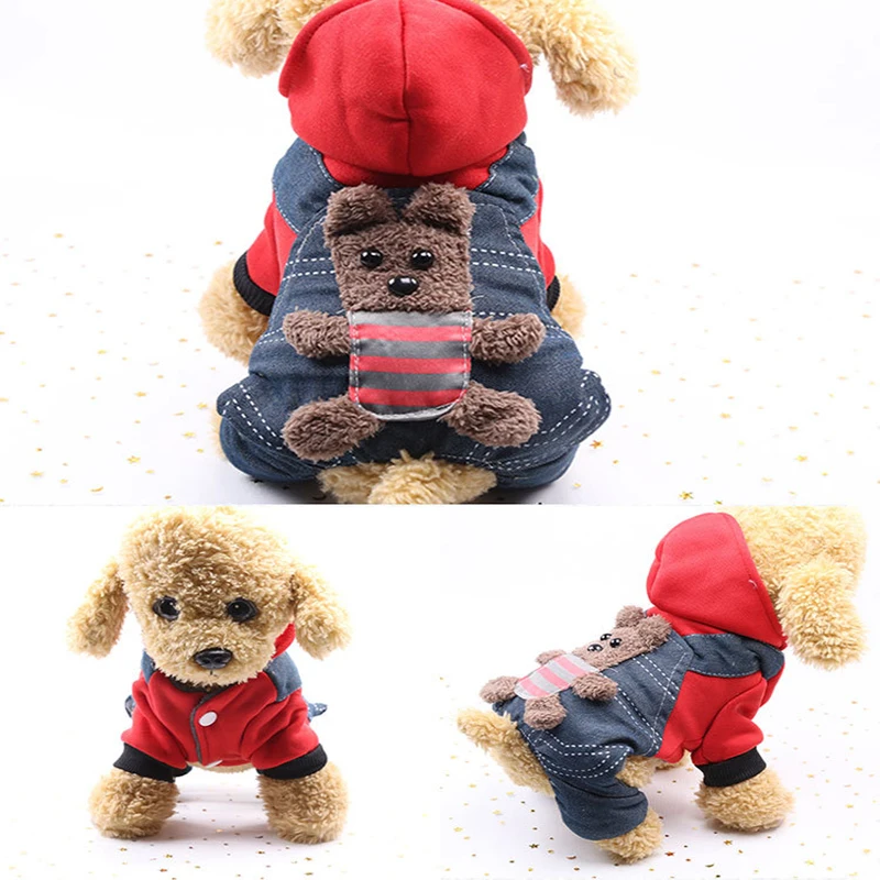 Комбинезон для домашних животных зимняя одежда маленьких собак комбинезон