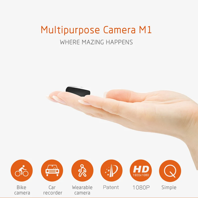 Портативная мини-камера M1 для велосипеда, миниатюрная камера HD 1080P DVR DV с памятью 8G, умная скрытая камера