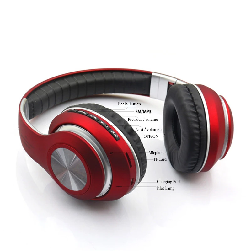 Shengtena Беспроводной гарнитура Bluetooth наушники складные С микрофоном Поддержка TF