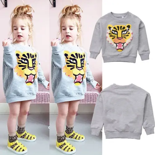 2018 Autumn Winter Newborn Kids Baby Boys Girls Cartoon Animal Long Sleeve Tops T-shirt Tees Blouse Casual Cotton Clothes | Мать и