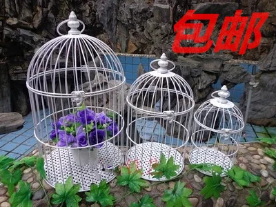 Европейские Железные украшения клетка для птиц изысканные Висячие маленькие клетки для птиц свадебные фотографии реквизит бар украшения клетка для птиц