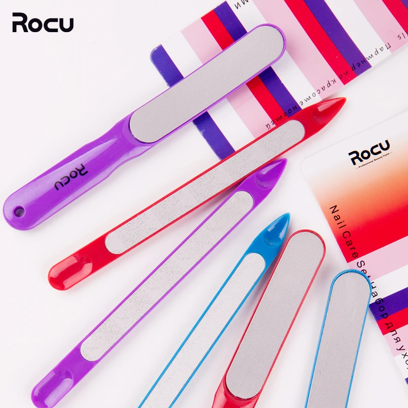 2Pcs Dual Sided Stainless Steel Metal Nail file Manicure Pedicure Tools Women Art File Care Set 141mm*17mm & 151mm*17mm|nail art file|nail filemetal