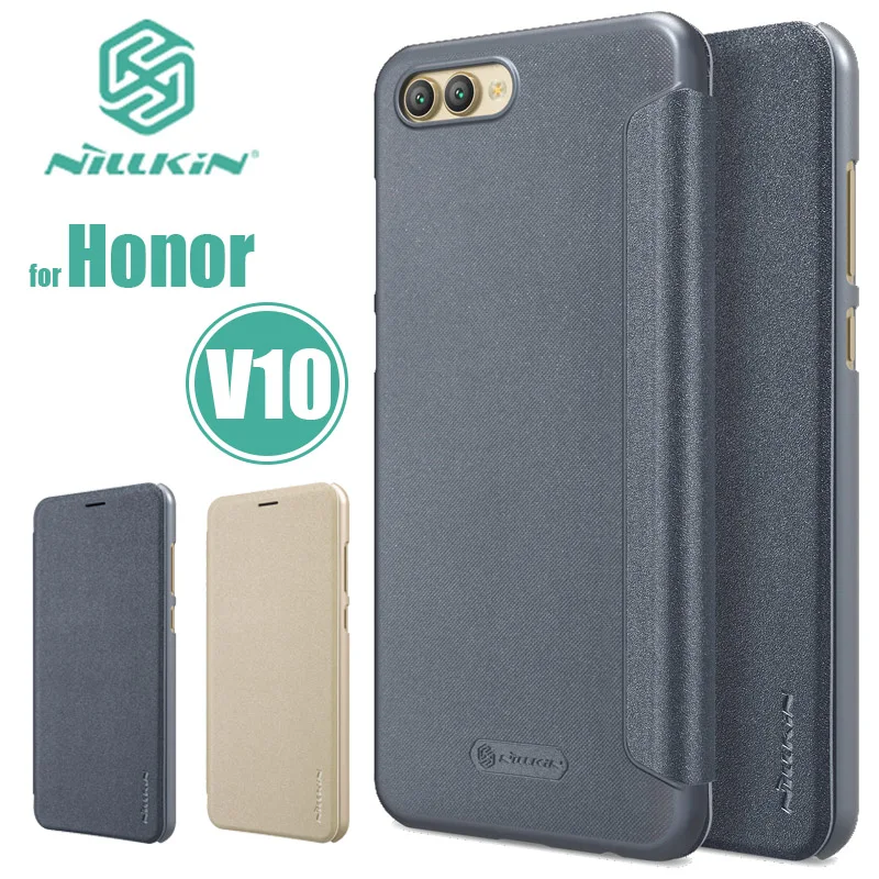 Чехол для Huawei Honor V20 V10 NILLKIN Sparkle роскошный кожаный чехол с откидной крышкой жесткая