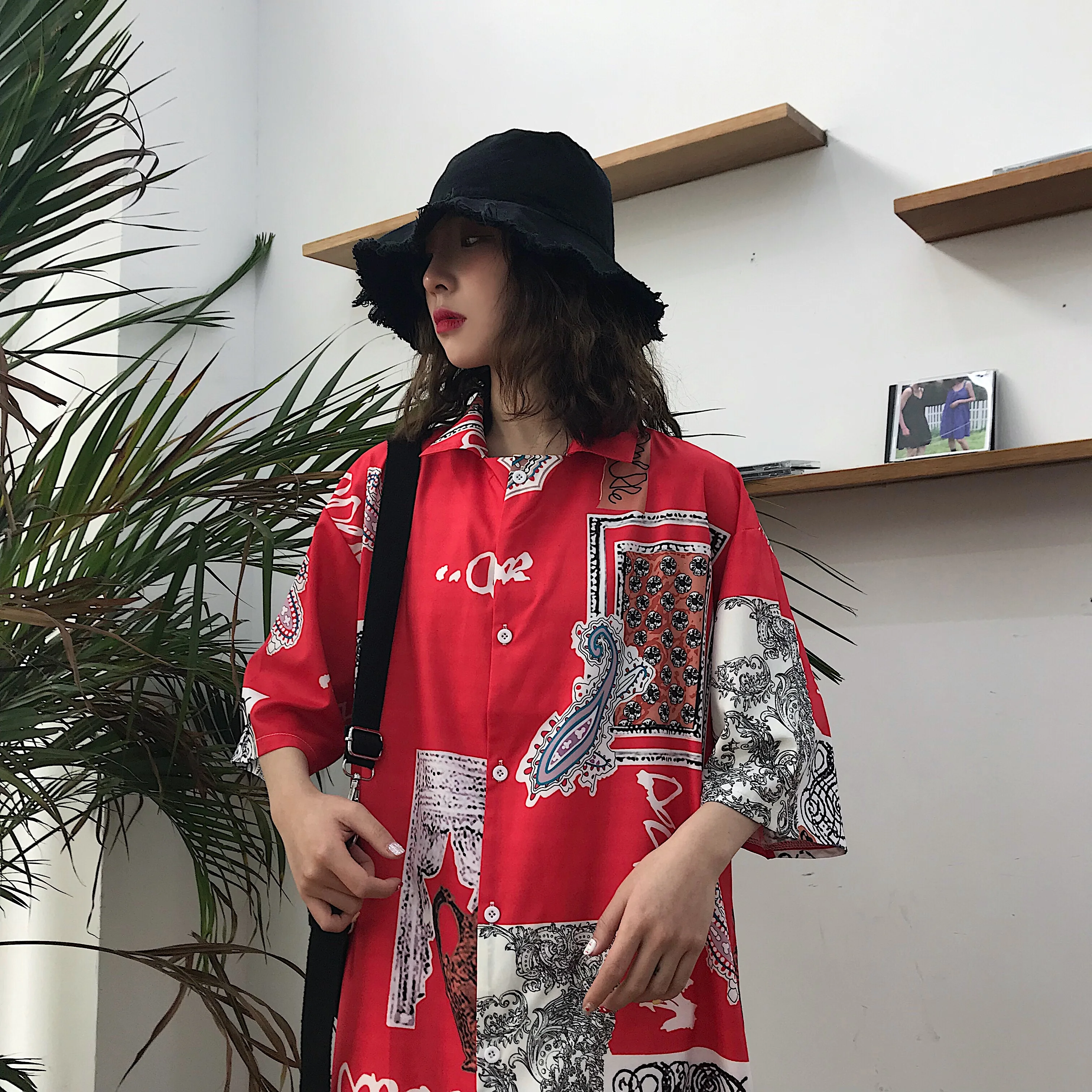 Негабаритный летний корейский harajuku женская одежда уличная свободная винтажная