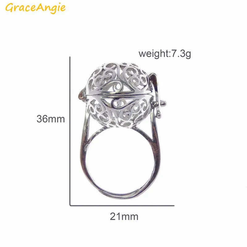 GraceAngie 1 шт. высококачественное медное кольцо открывающаяся клетка медальон