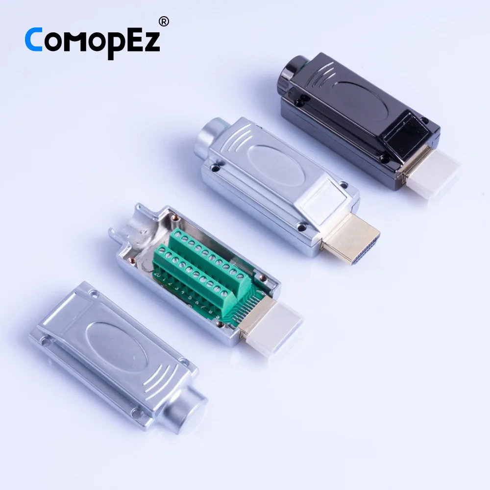 HD HDMI видео конвертер 2,0 Solderless разъем HDMI Мужской мини кабель адаптер для монитора и проектора