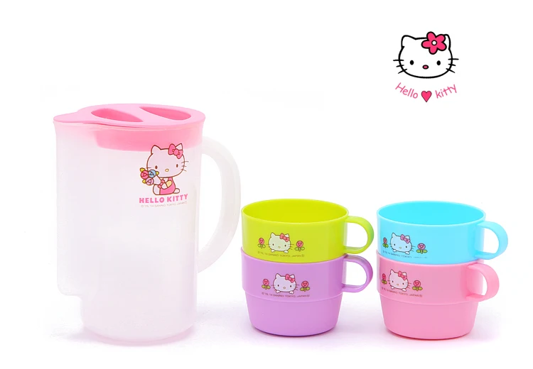 Kawaii 4 чашки + 1 бутылка 5 шт. набор пивных кофейных чашек поделиться кружка для