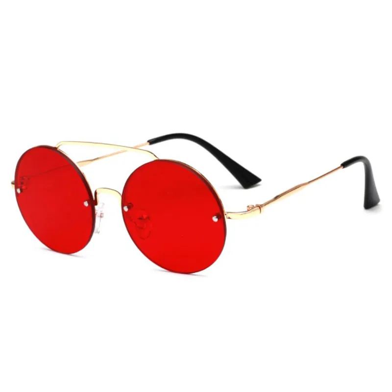 New Style Round Metal UV400 Sunglasses Women Retro Semi-frame Sun Glasses Men 2019 Fashion Eyeglasses | Аксессуары для одежды