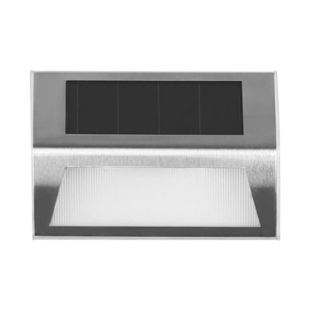 2LED Современная Солнечная настенная лампа из нержавеющей стали датчик света