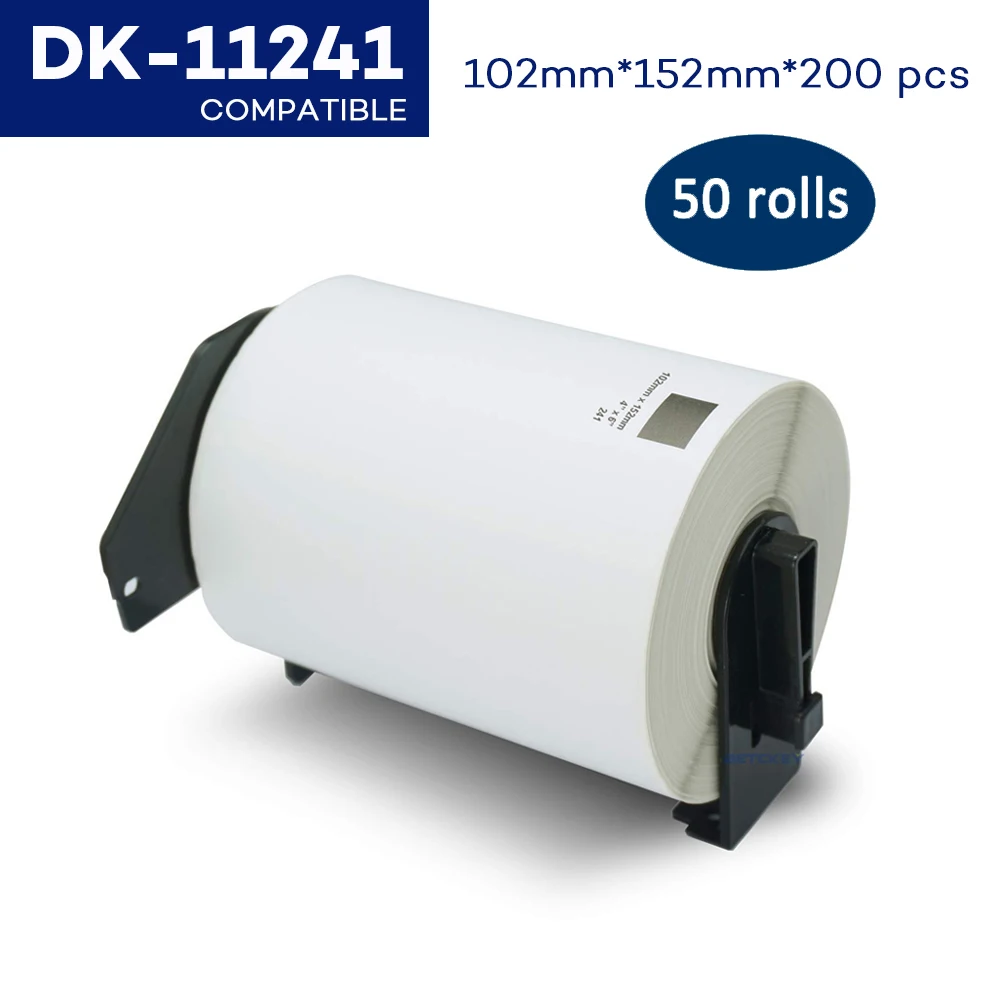CIDY 50 рулонов для DK-11241 DK 11241 этикетка 102*152 мм Совместимость для устройство для печатания этикеток белая бумага DK11241 DK-1241 DK241