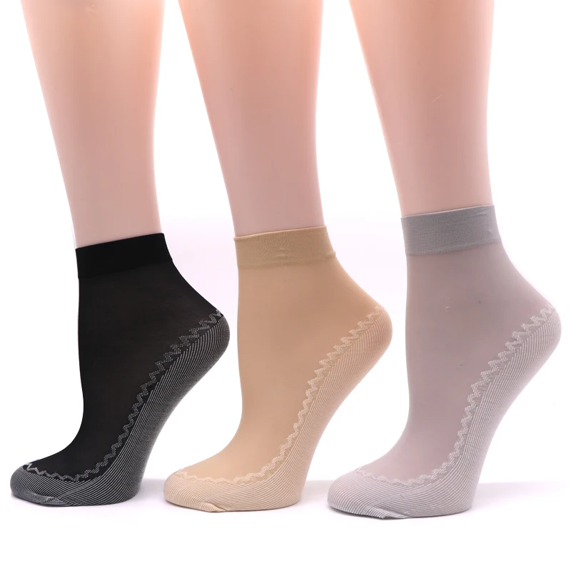 Носки женские прозрачные тонкие нейлоновые 5 пар|chausettes femme|socks women summersocks ankle |