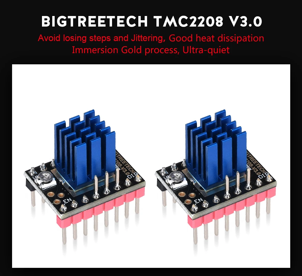 BIGTREETECH TMC2208 V3.0 шаговый двигатель драйвер StepStick TMC2208 UART режим 3d принтер части reprap TMC2130 костюм SKR V1.3 плата