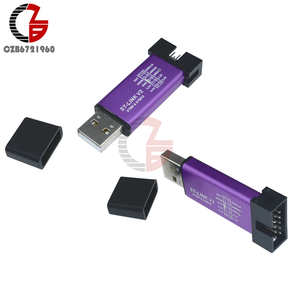 1 комплект ST LINK Stlink ST-Link V2 мини STM8 STM32 Симулятор программное устройство для загрузок программирования с крышкой DuPont кабель