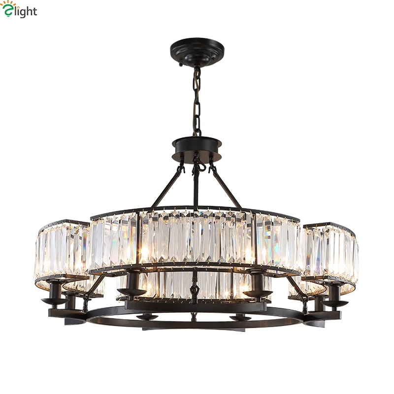 

American Lustre Crystal Led Pendant Chandeliers Lights Lamparas Metal Dining Room Led Chandelier Lighting Fixtures Hanging Lamp