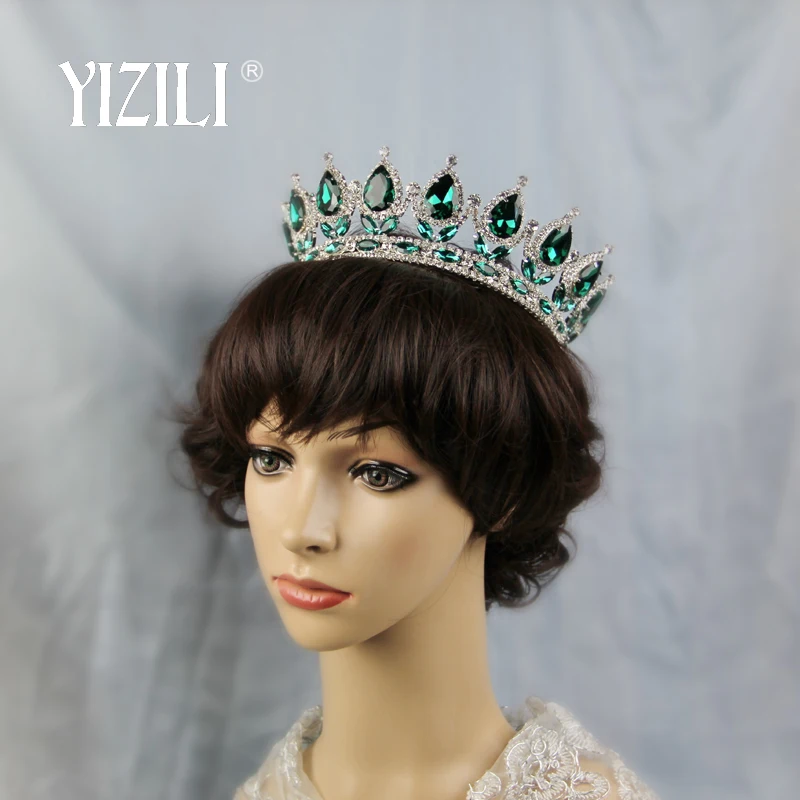 Большая корона YIZILI винтажный стиль конкурс красоты высокая королева король