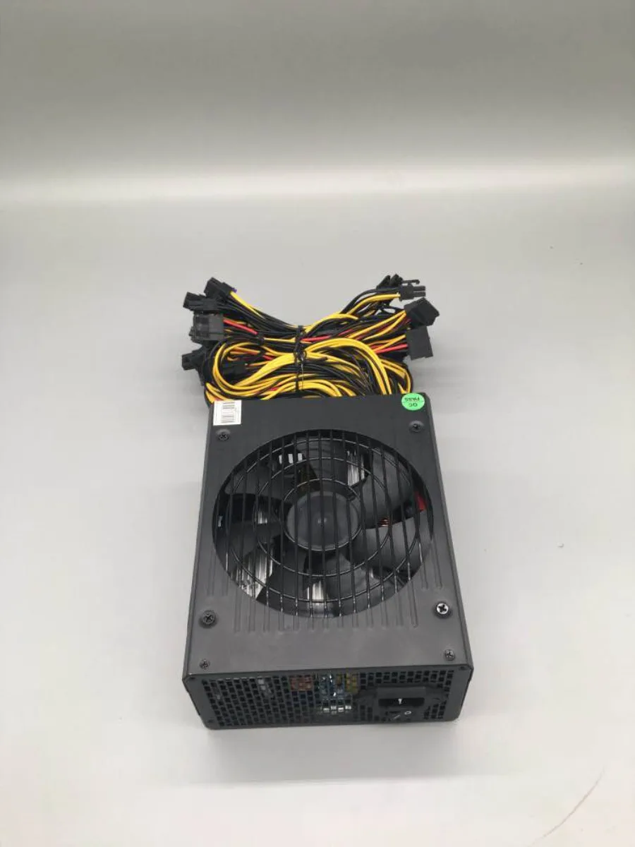 Блок питания 1600 Вт ATX PSU горное питание 1600 Вт BTC Miner источник питания для rx 470 rx 480 rx 570 6 gpu Поддержка 12 В antiminer