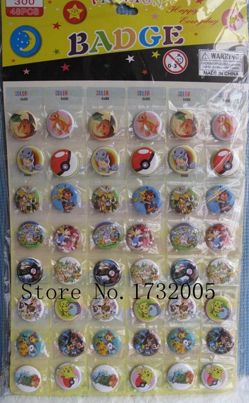 Новые 10 комплектов (48 шт./компл.) мультфильм микс Значок Кнопки булавки подарки