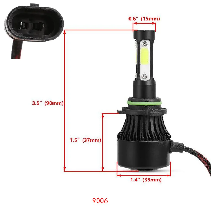 ASLENT H7 Turbo led 2x H4 H11 HB3 9005 HB4 9006 9004 9007 9012 светодиодные лампы для автомобилей головной светильник авто светильник 4 люмен 100W 12000LM 6500K