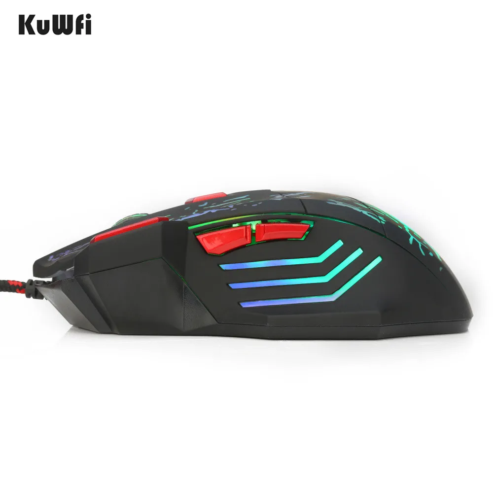 Fancy Ergonomic surface 5500DPI Professional USB Wired Optical Gaming Mouse 7 Buttons for Laptops Desktop USB2.0 | Компьютеры и офис
