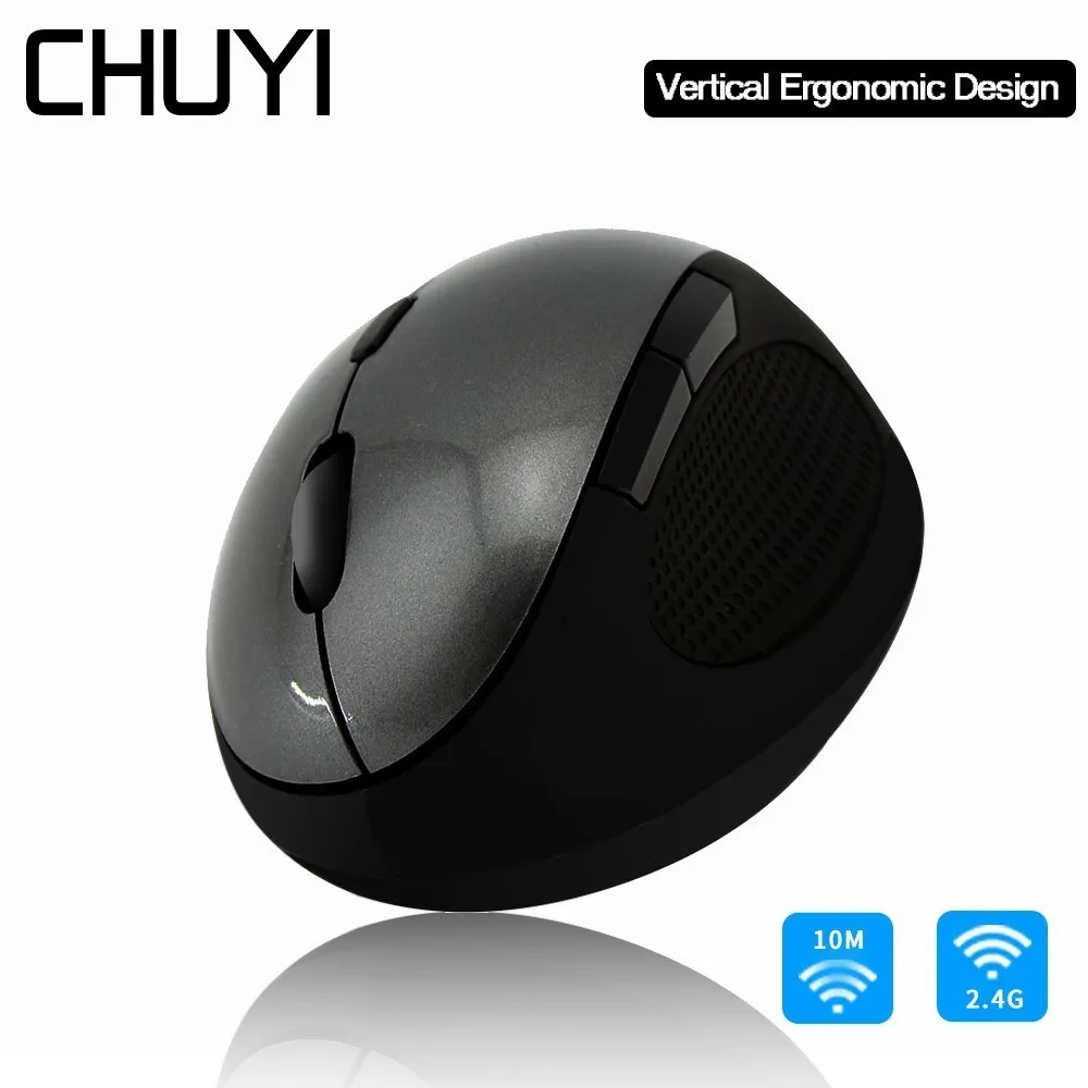Мышь Вертикальная Беспроводная CHUYI 6 кнопок 1600 DPI USB|Мыши| |