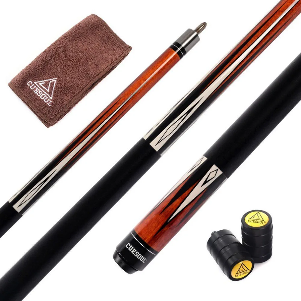 CUESOUL 19 oz 1/2 Maple Billiard Pool Cue Stick 58 inch with protector