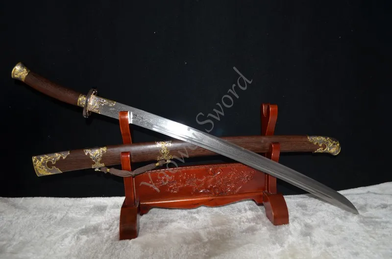 Высокое качество 38 'дамасский сложенный стальной клинок острый палисандр