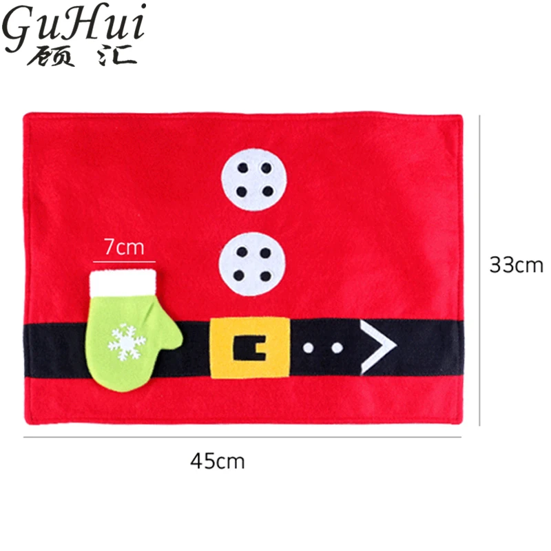 2 шт./лот Рождественская елка олень Санта Клаус одежда коврики для стола