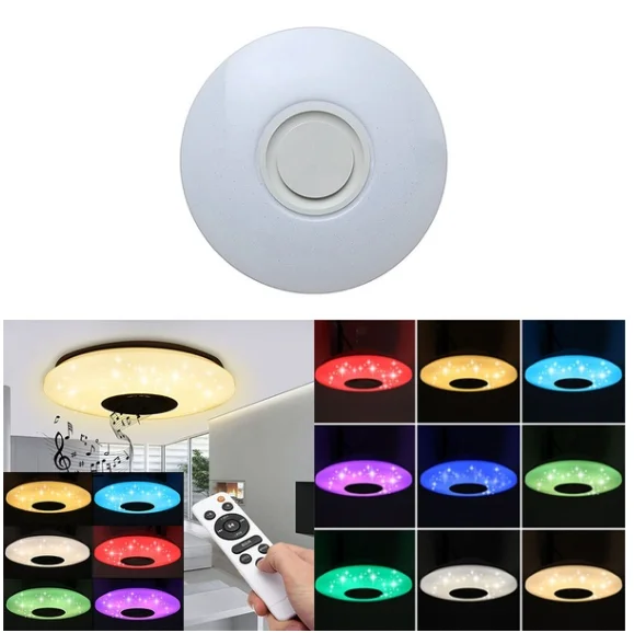 36 Вт светодиодный Bluetooth динамик потолочные светильники 110 В 220 В RGB затемнения приложение дистанционное управление Bluetooth Музыка Свет