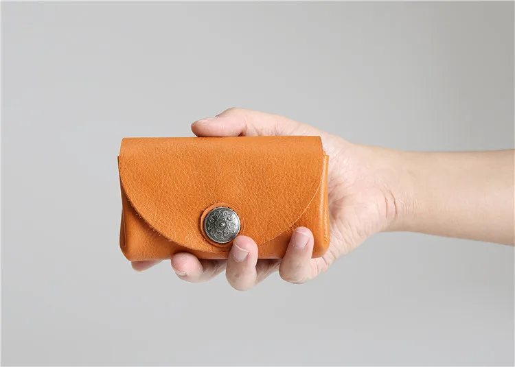 Винтажный кошелек ручной работы для мужчин и женщин маленький бумажник из