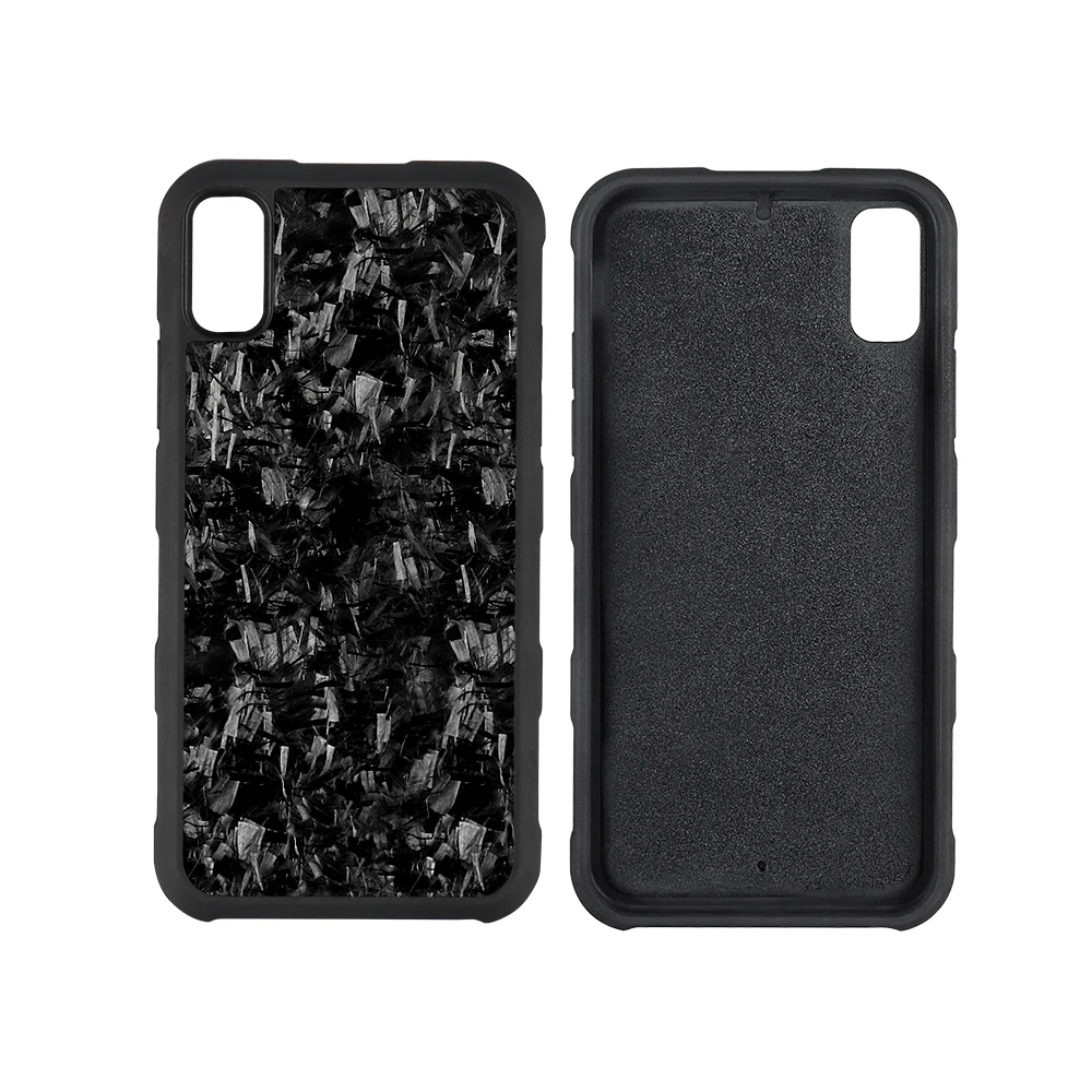Кованый чехол для iPhone 7 8 7Plus 8Plus с полной защитой кованый из углеродного волокна X |