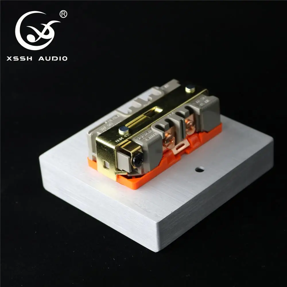 XSSH аудио YS36 # Сделай Сам HIFI красное медное покрытие 24k золото 20A 20a 86x86x20 мм AC US IEC